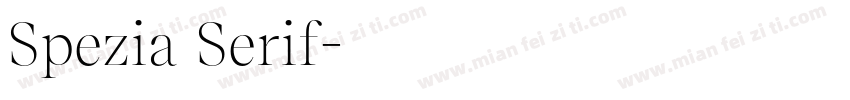 Spezia Serif字体转换